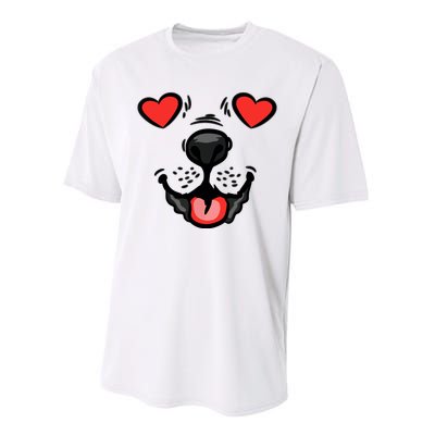 Dog Heart Eyes Valentines Day Cute Puppy Doggie Pet Lover Performance Sprint T-Shirt