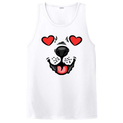 Dog Heart Eyes Valentines Day Cute Puppy Doggie Pet Lover PosiCharge Competitor Tank