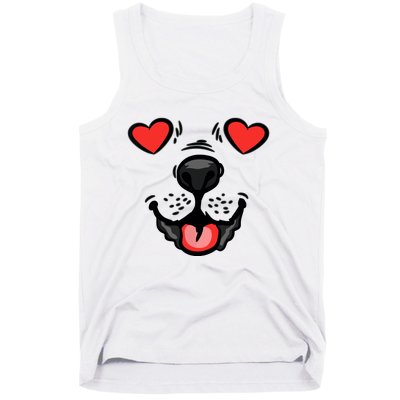 Dog Heart Eyes Valentines Day Cute Puppy Doggie Pet Lover Tank Top