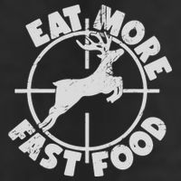 Deer Hunting Eat More Fast Food Funny Tee For Hunters Garment-Dyed Fleece Hoodie
