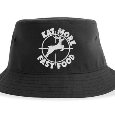 Deer Hunting Eat More Fast Food Funny Tee For Hunters Sustainable Bucket Hat