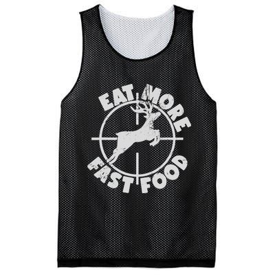 Deer Hunting Eat More Fast Food Funny Tee For Hunters Mesh Reversible Basketball Jersey Tank