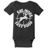 Deer Hunting Eat More Fast Food Funny Tee For Hunters Baby Bodysuit