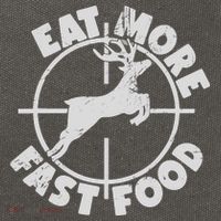 Deer Hunting Eat More Fast Food Funny Tee For Hunters Cotton Canvas Backpack