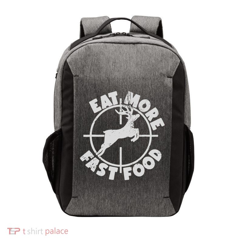 Deer Hunting Eat More Fast Food Funny Tee For Hunters Vector Backpack