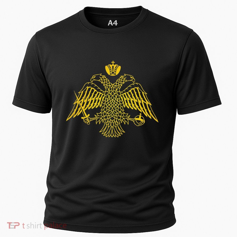 Double Headed Eagle Byzantine & Christian Orthodox Emblem Performance Shirt
