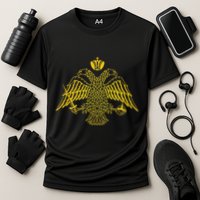 Double Headed Eagle Byzantine & Christian Orthodox Emblem Performance Shirt