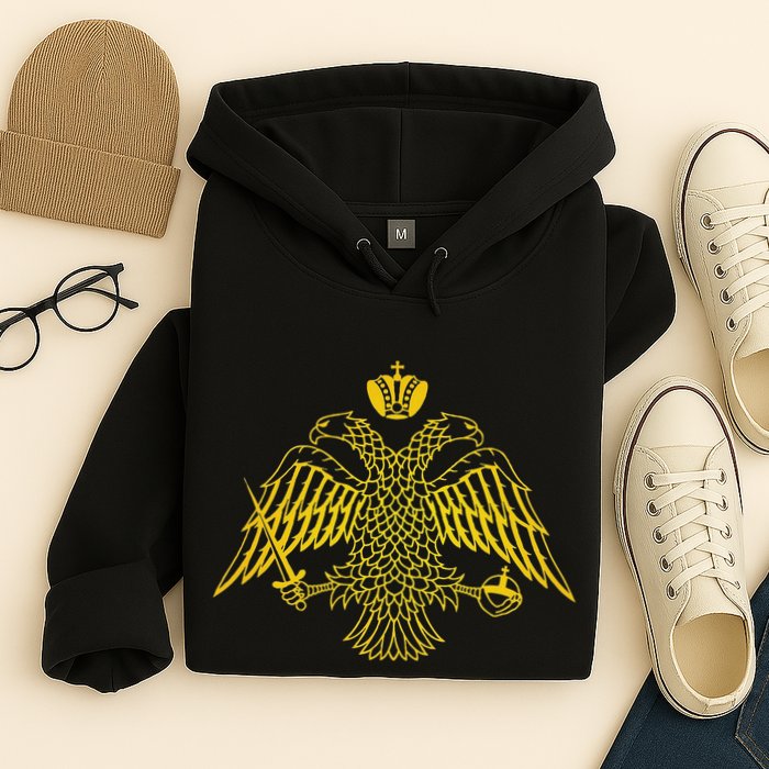 Double Headed Eagle Byzantine & Christian Orthodox Emblem Hoodie