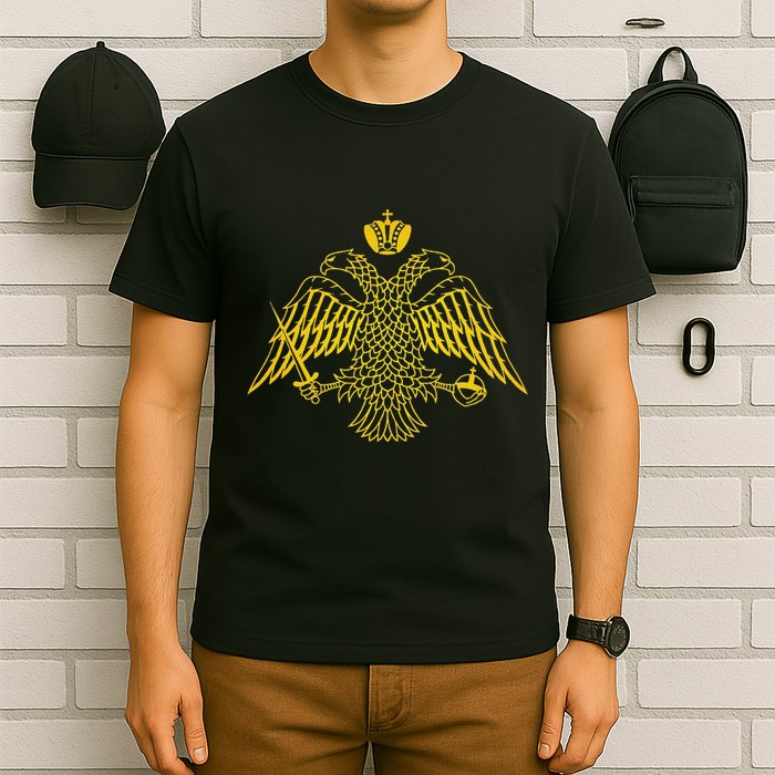 Double Headed Eagle Byzantine & Christian Orthodox Emblem T-Shirt