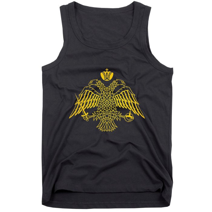 Double Headed Eagle Byzantine & Christian Orthodox Emblem Tank Top
