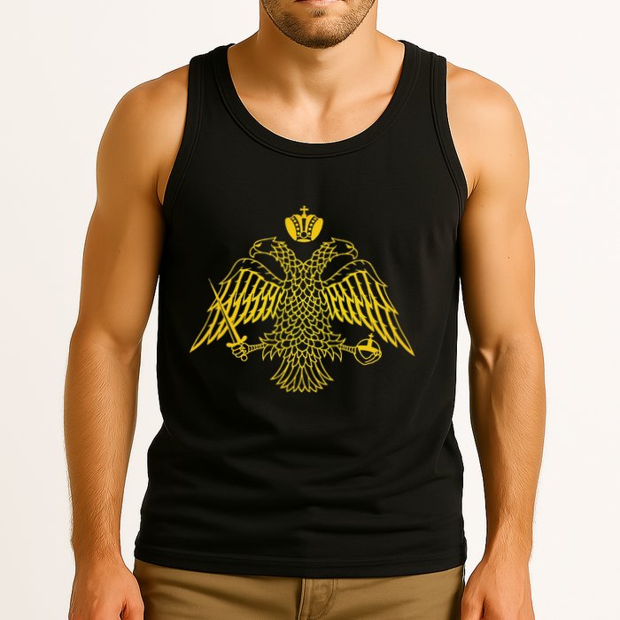 Double Headed Eagle Byzantine & Christian Orthodox Emblem Tank Top