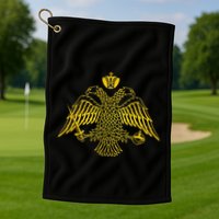 Double Headed Eagle Byzantine & Christian Orthodox Emblem Golf Towel