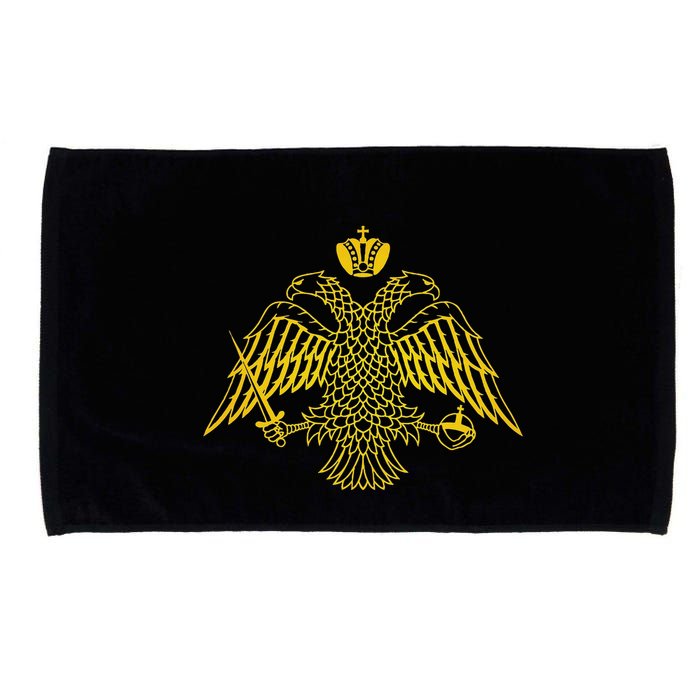 Double Headed Eagle Byzantine & Christian Orthodox Emblem Microfiber Hand Towel