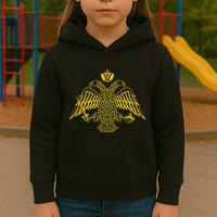 Double Headed Eagle Byzantine & Christian Orthodox Emblem Kids Hoodie