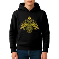 Double Headed Eagle Byzantine & Christian Orthodox Emblem Kids Hoodie