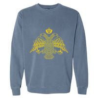 Double Headed Eagle Byzantine & Christian Orthodox Emblem Garment-Dyed Sweatshirt