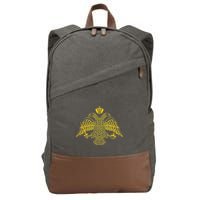 Double Headed Eagle Byzantine & Christian Orthodox Emblem Cotton Canvas Backpack