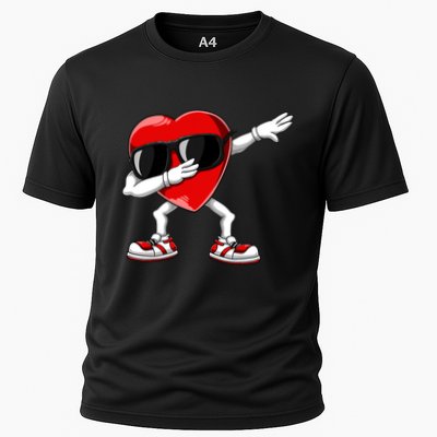 Dabbing Heart FunnyValentines Day Red Heart Performance Shirt