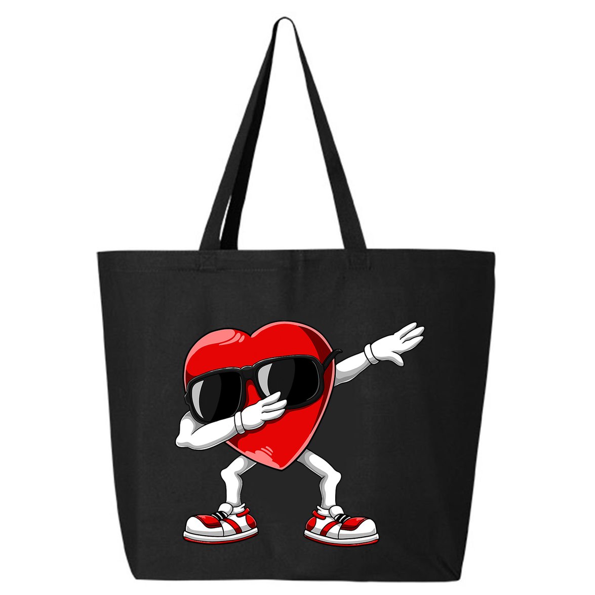 Dabbing Heart FunnyValentines Day Red Heart 25L Jumbo Tote
