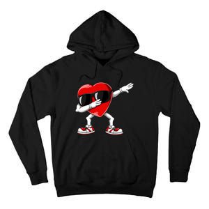 Dabbing Heart FunnyValentines Day Red Heart Tall Hoodie