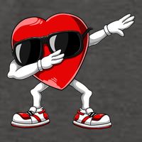 Dabbing Heart FunnyValentines Day Red Heart Vector Backpack