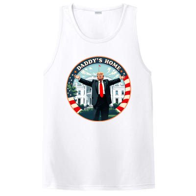 Daddys Home Funny Donald Trump White House 2024 President 47 Sweatshirt PosiCharge Competitor Tank