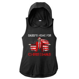 DaddyS Home For Christmas Santa Trump Xmas Ladies PosiCharge Tri-Blend Wicking Draft Hoodie Tank