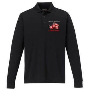 DaddyS Home For Christmas Santa Trump Xmas Performance Long Sleeve Polo