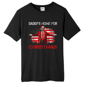 DaddyS Home For Christmas Santa Trump Xmas Tall Fusion ChromaSoft Performance T-Shirt