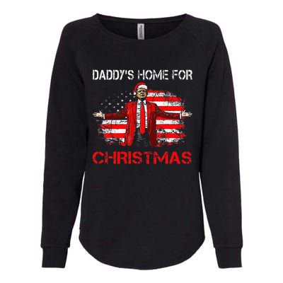 DaddyS Home For Christmas Santa Trump Xmas Womens California Wash Sweatshirt