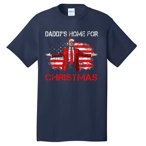 DaddyS Home For Christmas Santa Trump Xmas Tall T-Shirt