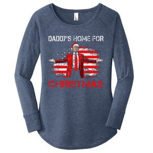 DaddyS Home For Christmas Santa Trump Xmas Women's Perfect Tri Tunic Long Sleeve Shirt