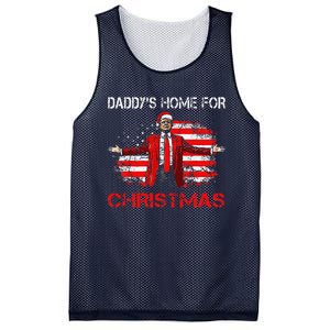 DaddyS Home For Christmas Santa Trump Xmas Mesh Reversible Basketball Jersey Tank