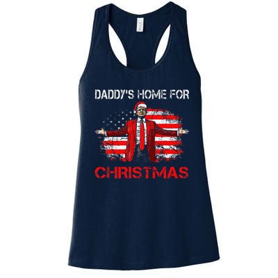 DaddyS Home For Christmas Santa Trump Xmas Women's Racerback Tank