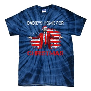 DaddyS Home For Christmas Santa Trump Xmas Tie-Dye T-Shirt