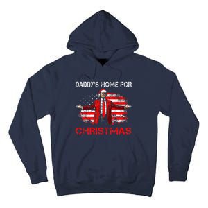 DaddyS Home For Christmas Santa Trump Xmas Tall Hoodie