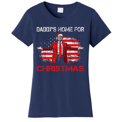 DaddyS Home For Christmas Santa Trump Xmas Women's T-Shirt