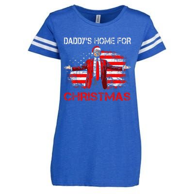 DaddyS Home For Christmas Santa Trump Xmas Enza Ladies Jersey Football T-Shirt