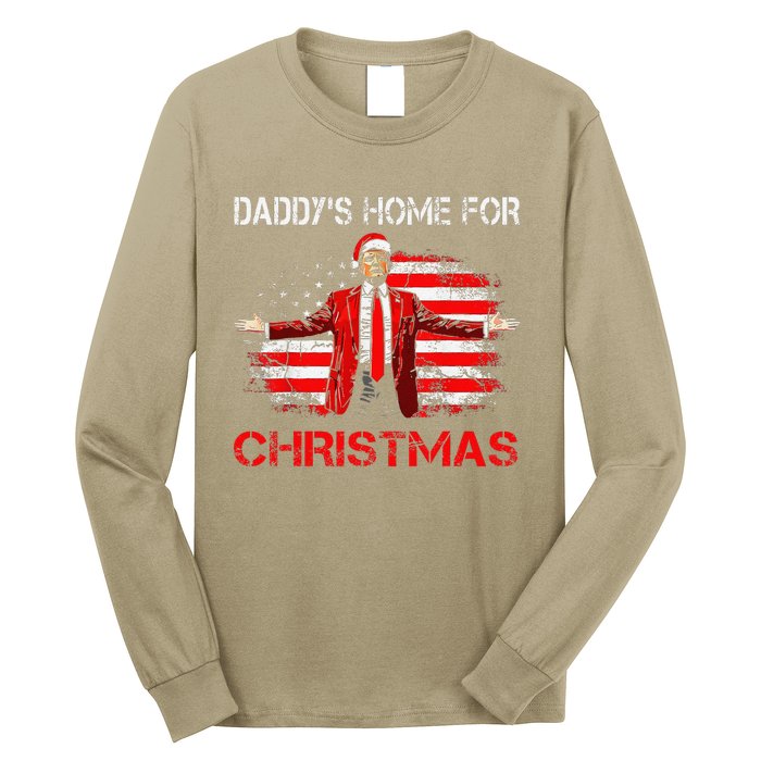 DaddyS Home For Christmas Santa Trump Xmas Long Sleeve Shirt