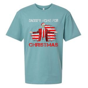 DaddyS Home For Christmas Santa Trump Xmas Sueded Cloud Jersey T-Shirt