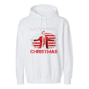 DaddyS Home For Christmas Santa Trump Xmas Garment-Dyed Fleece Hoodie