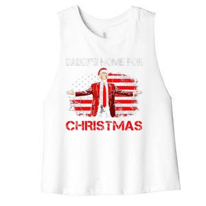 DaddyS Home For Christmas Santa Trump Xmas Women's Racerback Cropped Tank