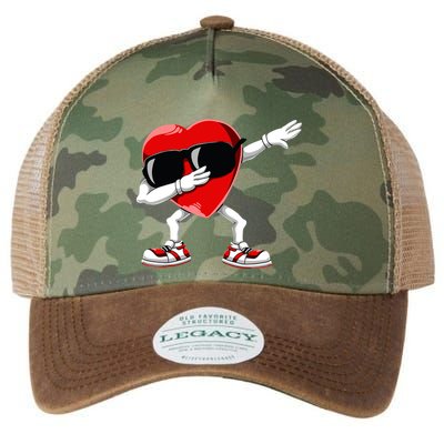 Dabbing Heart Funny Gifts Valentines Day Legacy Tie Dye Trucker Hat