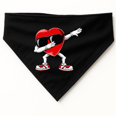 Dabbing Heart Funny Gifts Valentines Day USA-Made Doggie Bandana