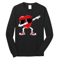 Dabbing Heart Funny Gifts Valentines Day Long Sleeve Shirt