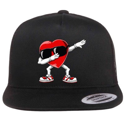 Dabbing Heart Funny Gifts Valentines Day Flatbill Hat