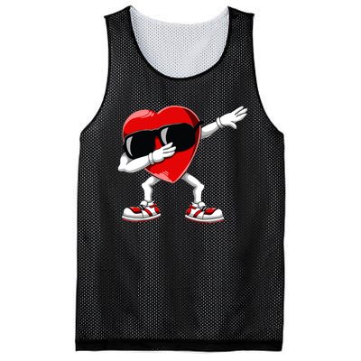 Dabbing Heart Funny Gifts Valentines Day Mesh Reversible Basketball Jersey Tank