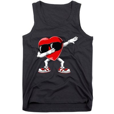 Dabbing Heart Funny Gifts Valentines Day Tank Top