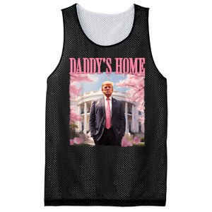 Daddys Home Funny Trump Daddys Coming Home 2024 Maga 2024 Mesh Reversible Basketball Jersey Tank