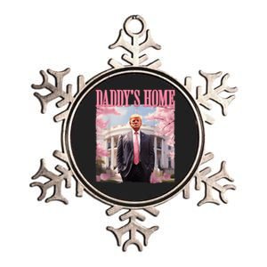 Daddys Home Funny Trump Daddys Coming Home 2024 Maga 2024 Metallic Star Ornament